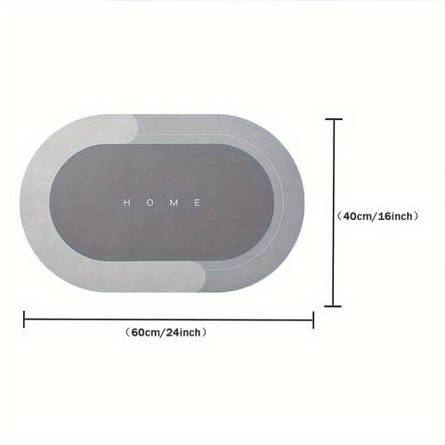 non slip super absorbent bathroom mat rug quick dry thin oval bath mat with rubber backing soft silica gel material modern bathrooms bathroom rug
