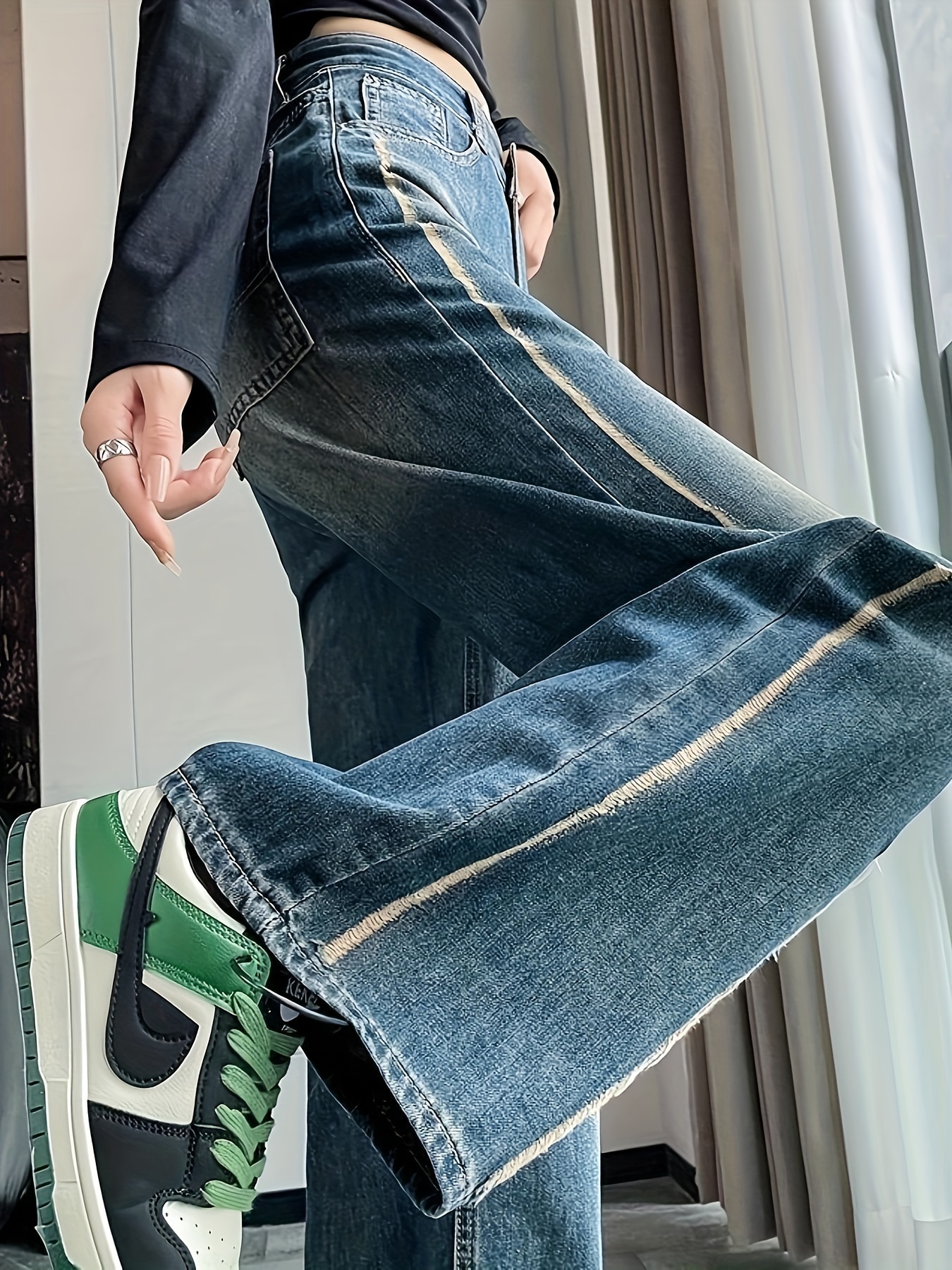 Pantalones Vaqueros Pantalones Sueltos Mujer 2019 Wide Leg