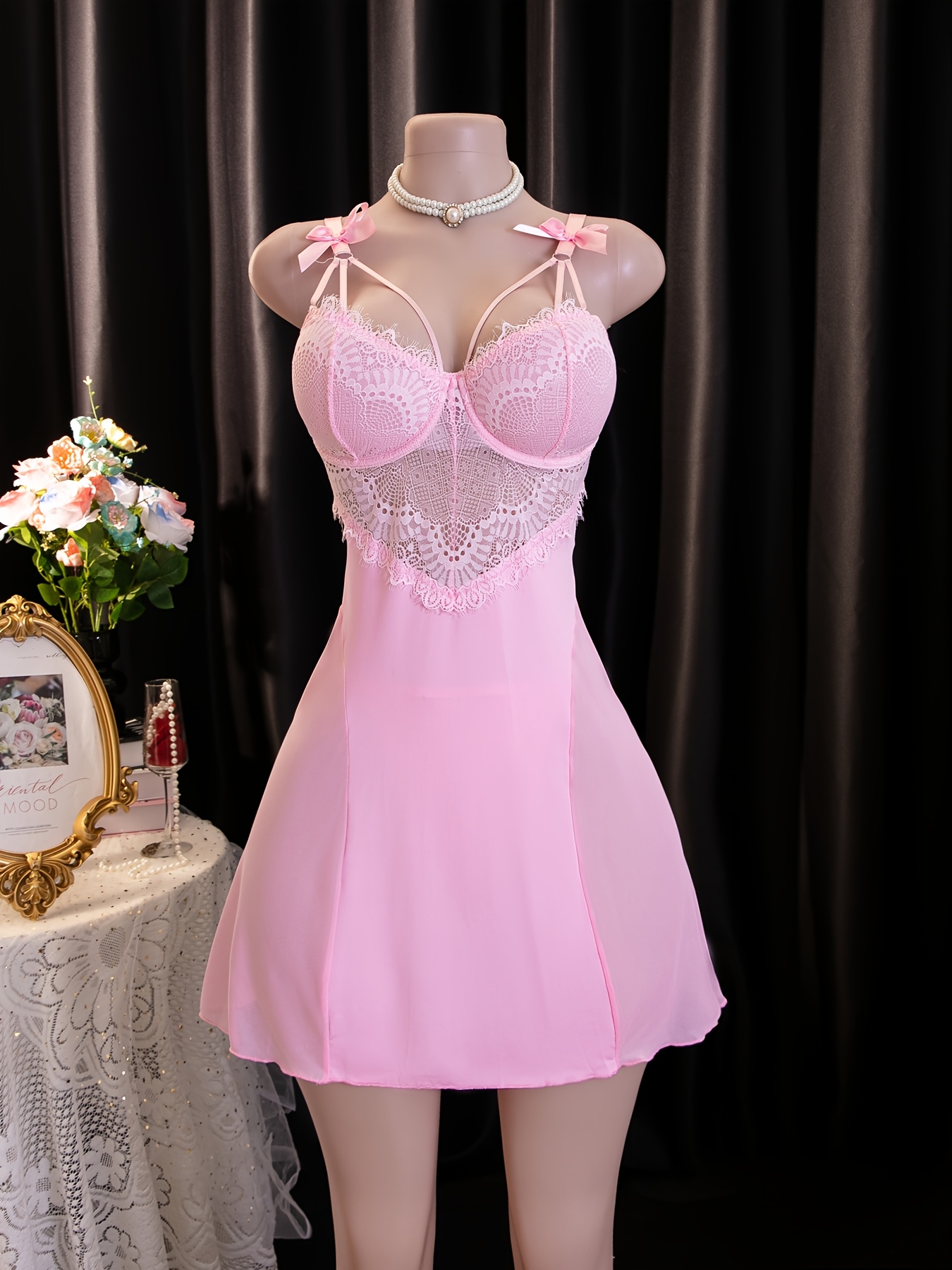 pink lingerie plus size sold on Temu United States pink lingerie plus size sold on Temu United States