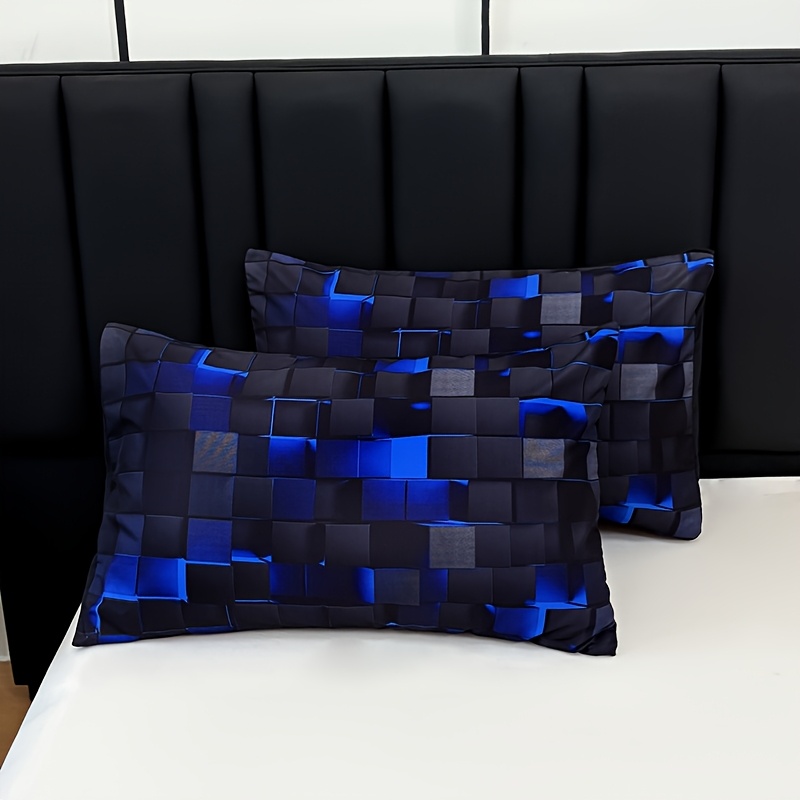 3pcs Cool Tech Digital Print Duvet Cover Set for All Seasons, Available in Red And Blue, in Four Sizes (Twin, Double, Queen, King) (1 Fitted Sheet + 1/2 Pillowcase, No Filling) 6 3pcs Cool Tech Digital Print Duvet Cover Set for All Seasons, Available in Red And Blue, in Four Sizes (Twin, Double, Queen, King) (1 Fitted Sheet + 1/2 Pillowcase, No Filling) - Image 6