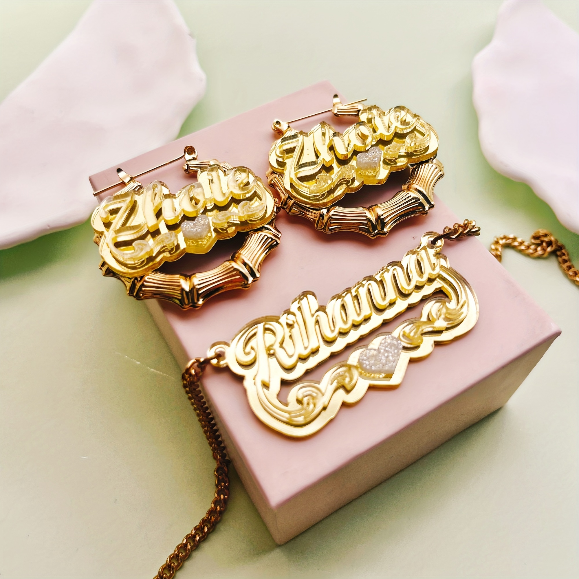 

Set - 2pcs, Personalized Lettering, , , & ,