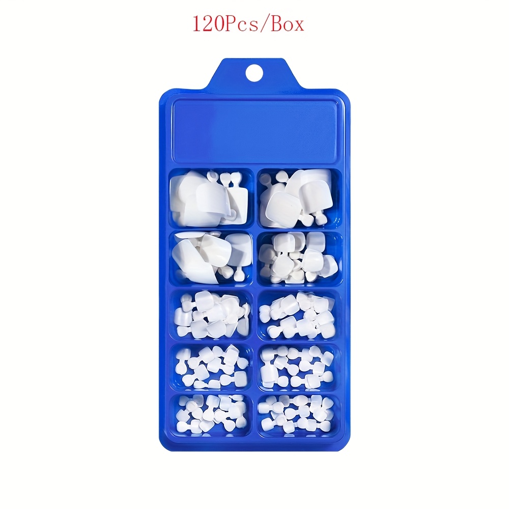 120pcs box white short square press on toenails set summer   false toenail tips for women and full cover artificial nails supplies for nail art elegant pedicure kit