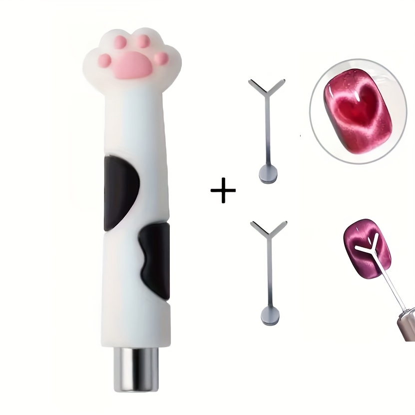 TEMU 3 piezas de herramientas magnéticas para uñas de gato, diseño magnético fuerte para esmalte de uñas en gel y adiciones para uñas de , de