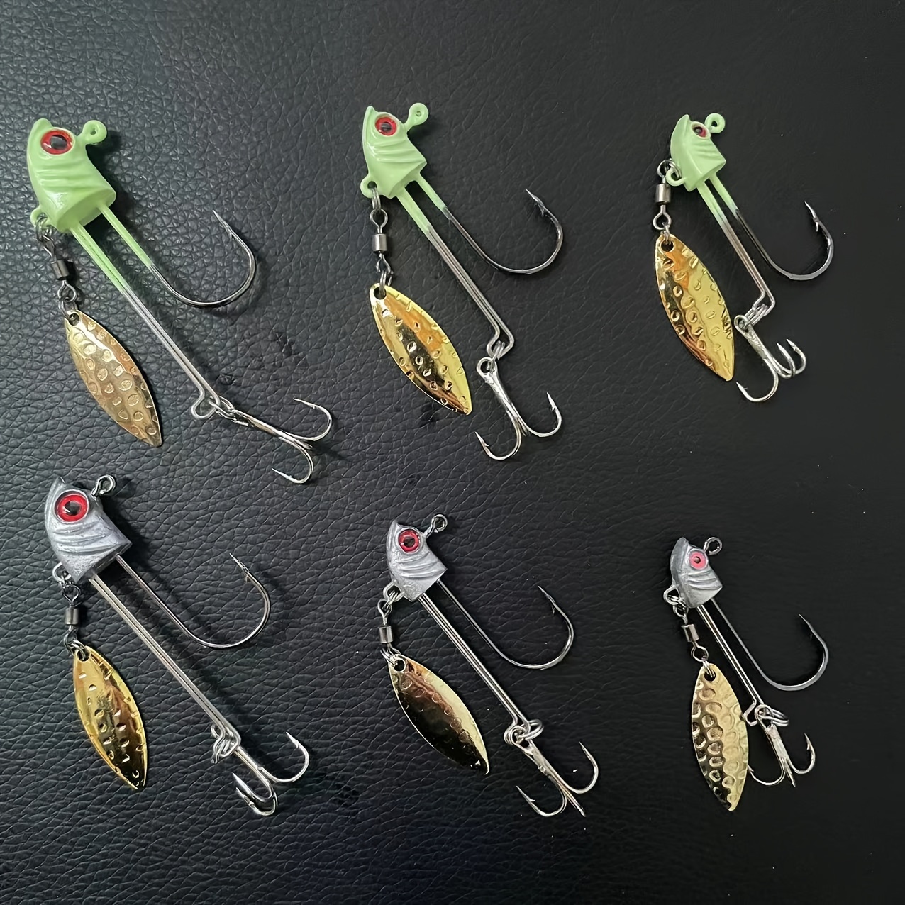 Lead Head Double Hook Sequins Fishing Lure Hook Fishing - Temu