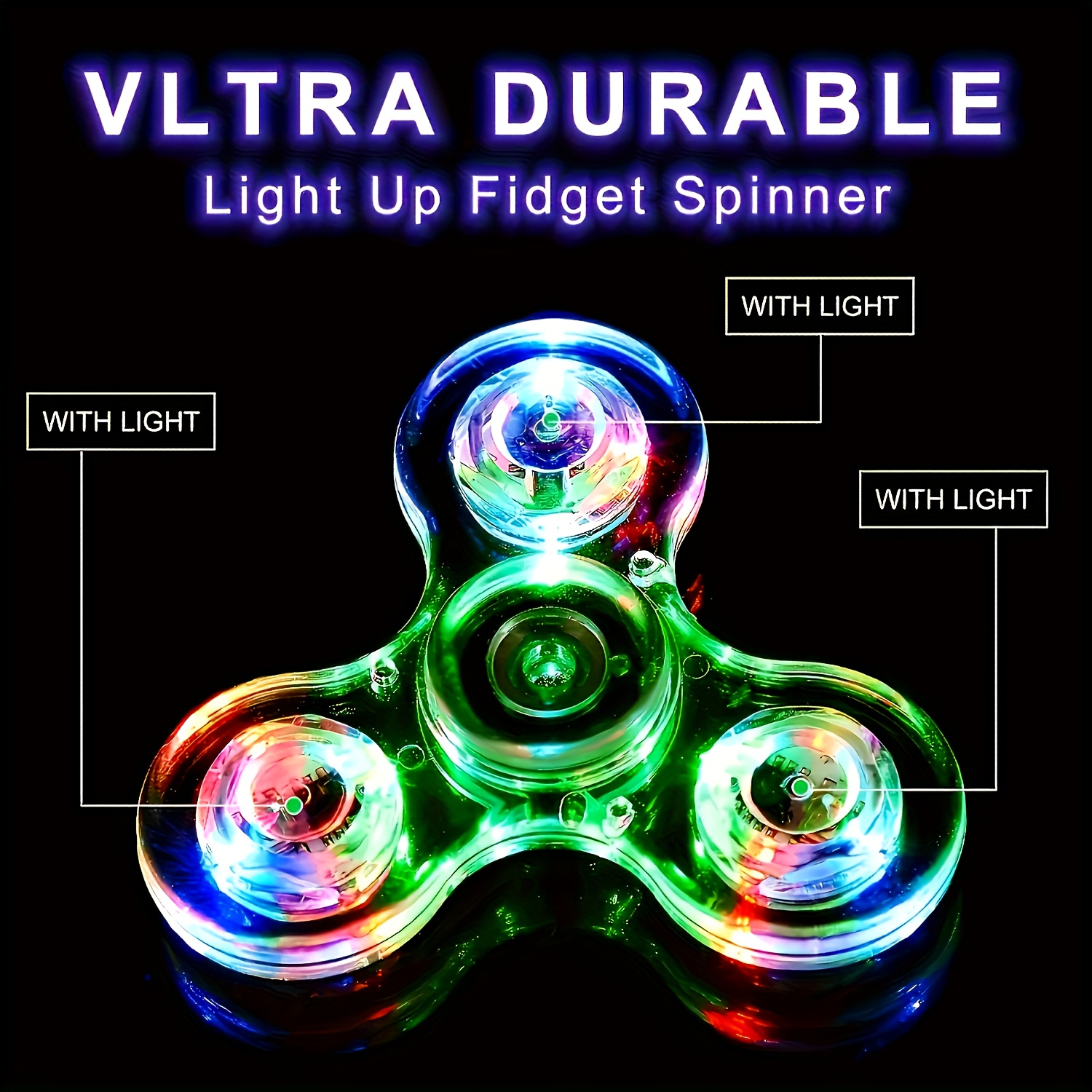 5pcs Random Color Fidget Spinners Fashion Toy Decompression Toys Finger Toy Luminous Fidget Spinners