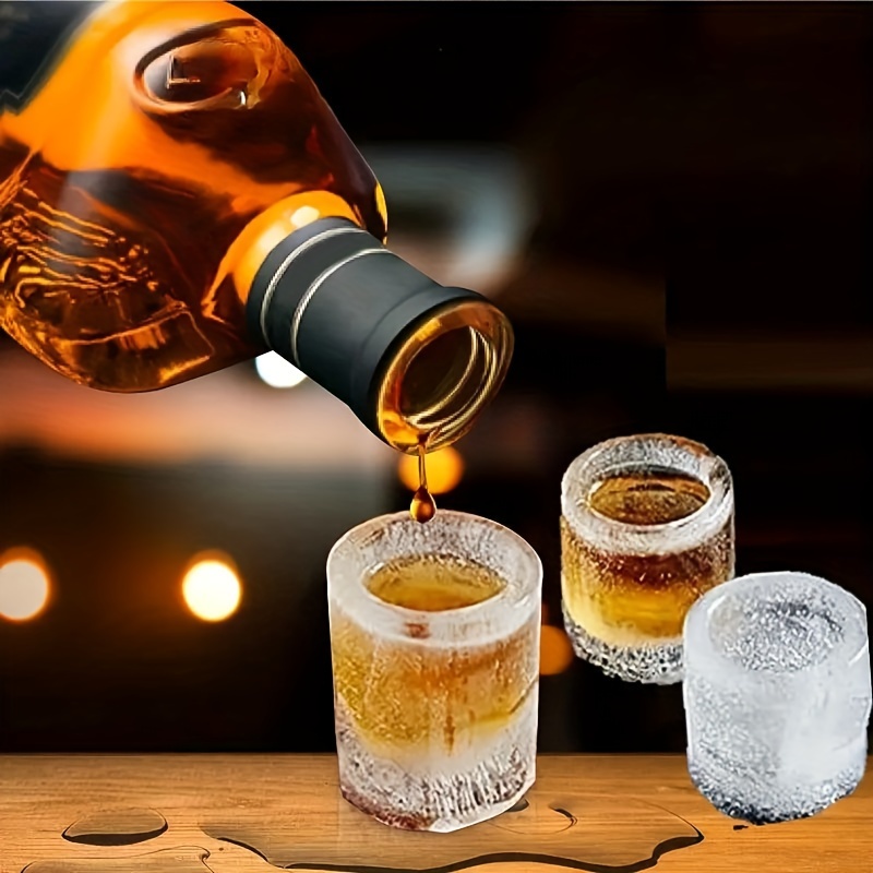 1pc silicone   mold 4 cavities reusable whiskey cocktail   trays 1oz each 1 3 inch diameter   freezer safe 3