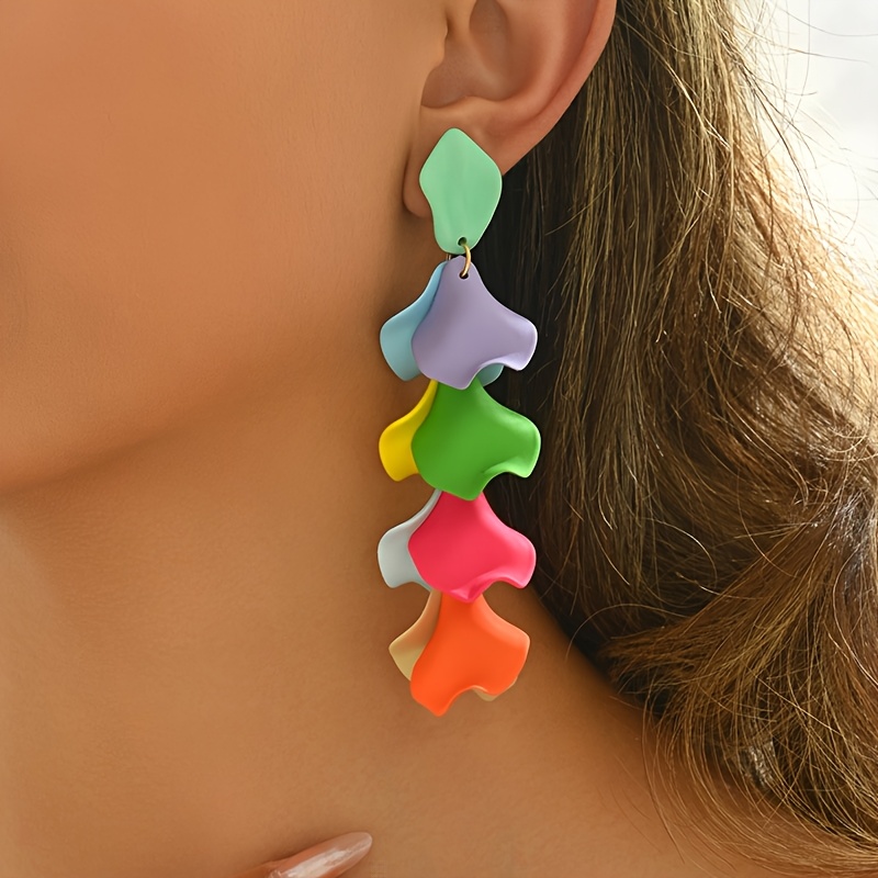 Minimalist Long Tassel Leaf Earrings for Women