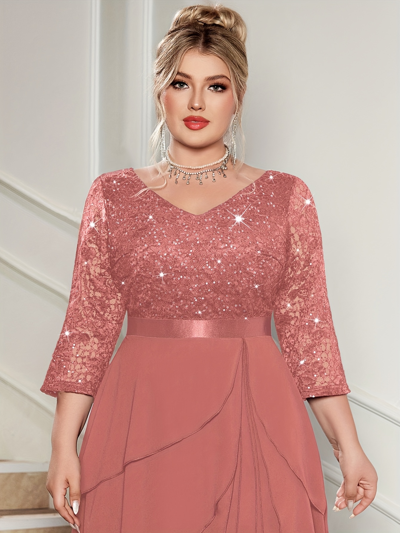 Plus Size Wedding Guest Outfits Guest Dresses Burgundy Maxi Dress