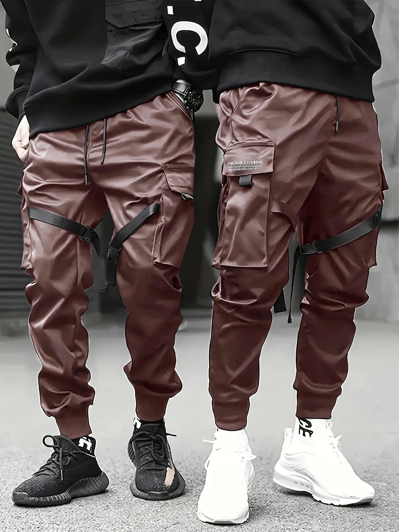 Multi Flap Pockets Cargo Pants Men's Casual Loose Fit - Temu Germany