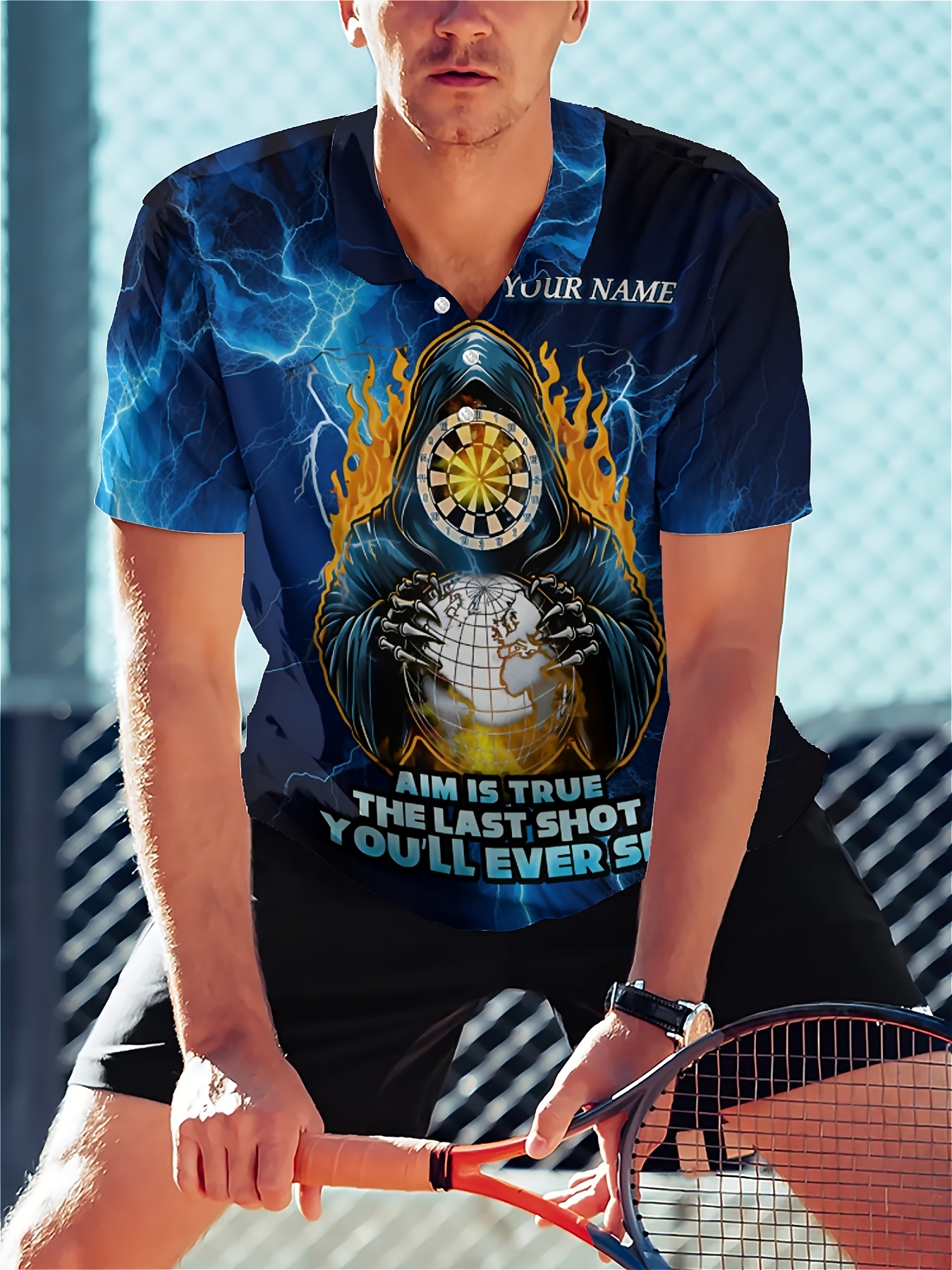 customized mens large size shirt short sleeve zipper Temu Ireland