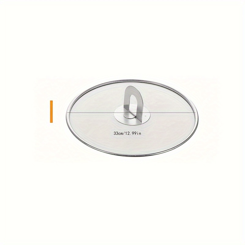 1/3pcs Splash Guard, Stainless Steel Frying Pan Splatter Screen, Splash Guard, Grease Cover With Foldable Handle, Mesh Grease Cover, For Kitchen Cooking, Restaurant