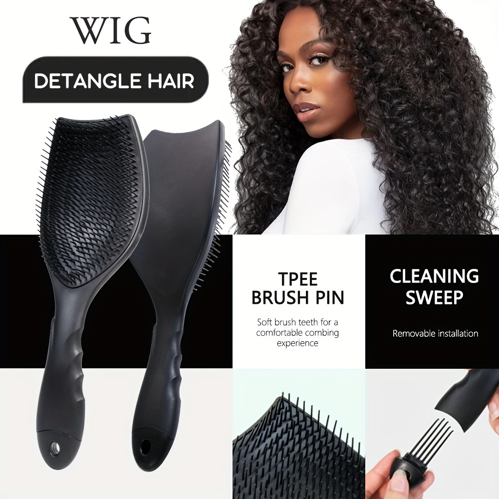 

Master Lee Self-cleaning Detangling Brush With Scalp Massage - Nylon For All Hair Types, Ideal For Wigs & Extensions