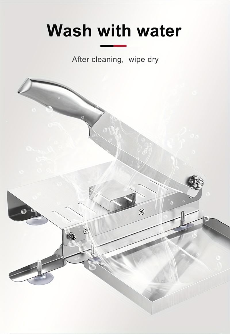 stainless steel manual slicer meat cutter cutter slicing knife easy to clean stainless steel manual meat cutter suitable for   beef vegetables and     gadget Product details 7