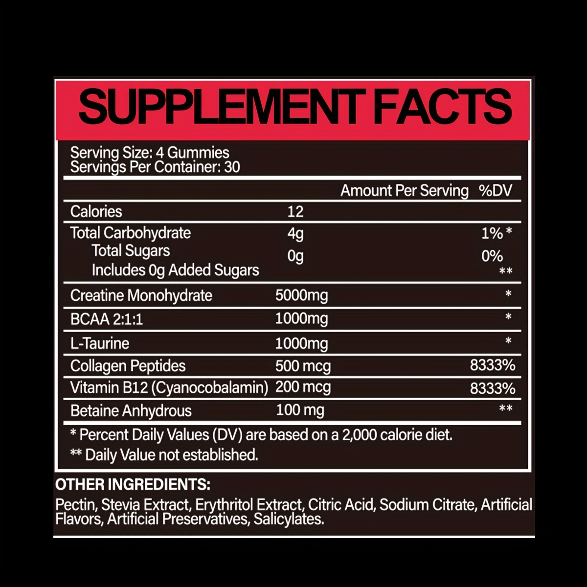 creatine gummies   5g of creatine monohydrate per serving 120 gummies   to powders   artificial colors lowcalorie hello to   easy gummy details 0