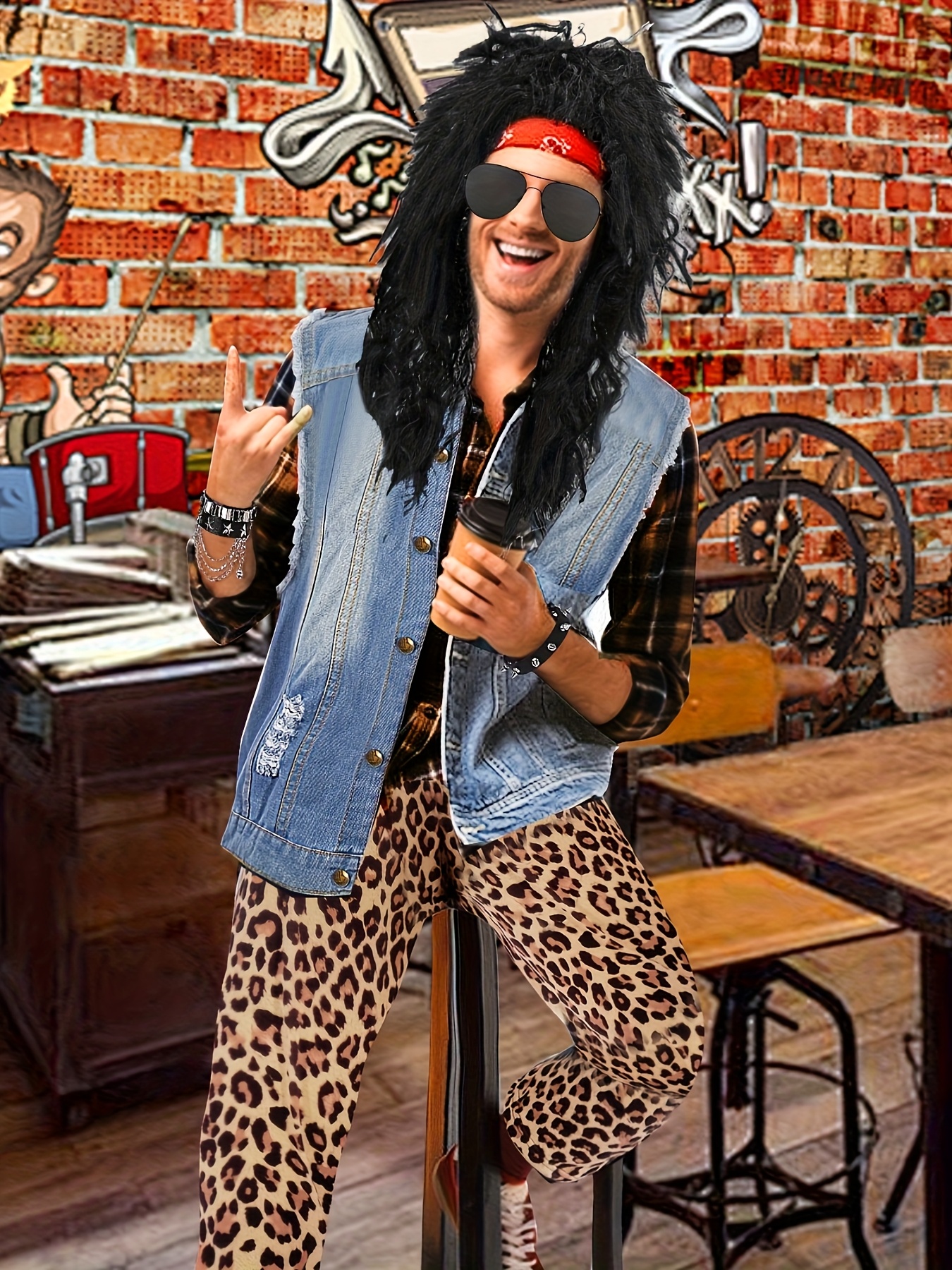 6 piezas accesorios pantalones rock 80 hombres - Temu Colombia, image size:800x1067