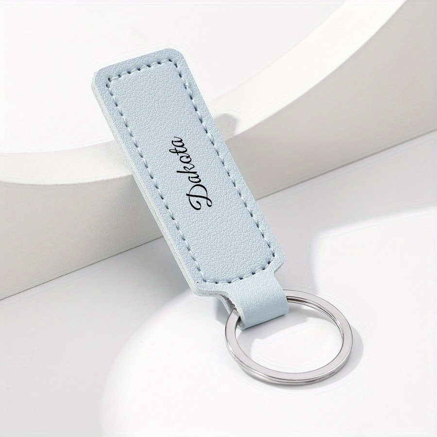 TEMU Personalized Custom Creative Solid Color Keychain, Household Double-sided Line Diy Key Ring, Gift Bag, Hanging Ornaments