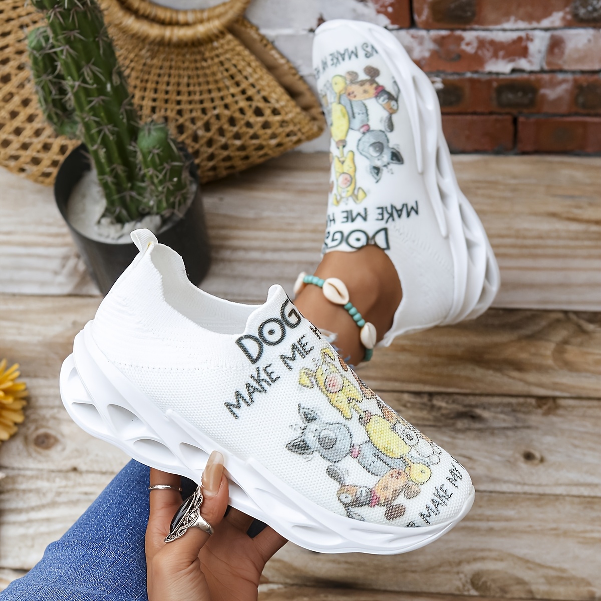 Tenis Infantil Cachorro Tenis Slip On Femininos Brancos Com