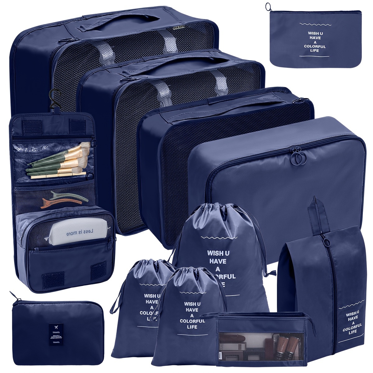 Sac Organisateur De Voyage Travelon Noir - Pliable, Suspendu, étui Toilette Technique