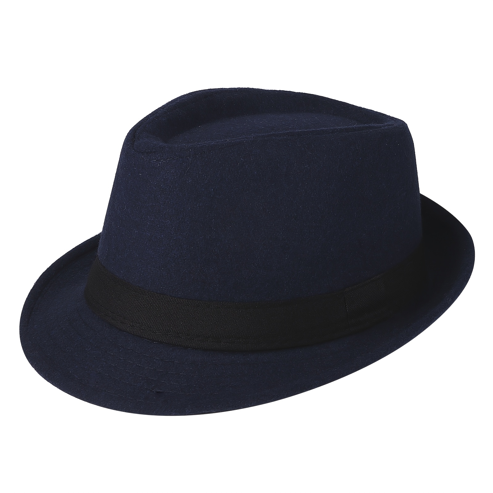 Men Women Fedora Jazz Hat Thickened Warm Felt For Autumn Winter