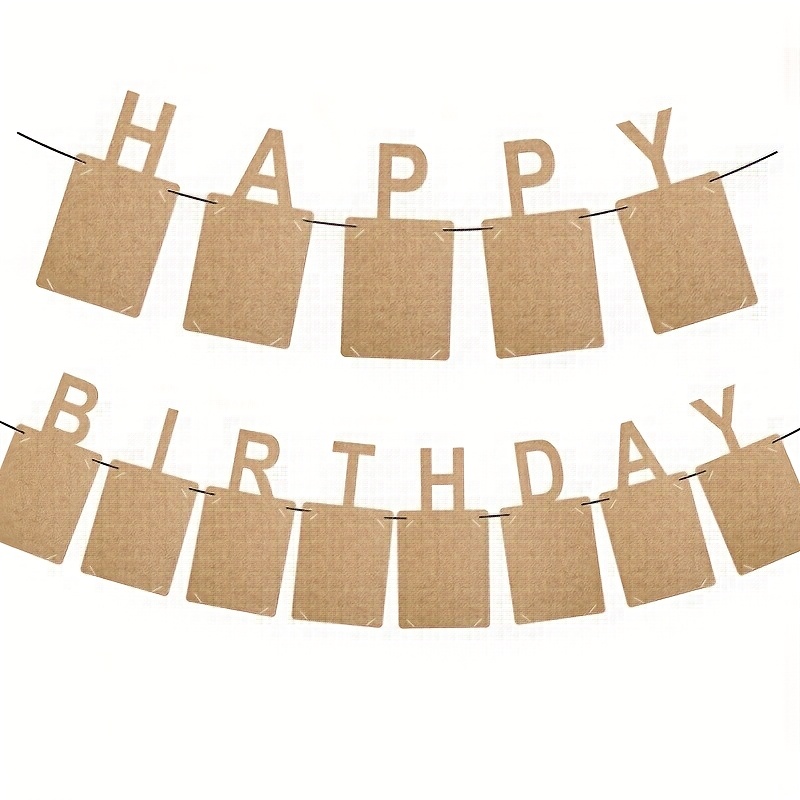 13pcs Happy Birthday Photo Banners, Letter Paper Banners, Decorative Photo Wall Backgrounds, Party Supplies, Birthday Party Banners