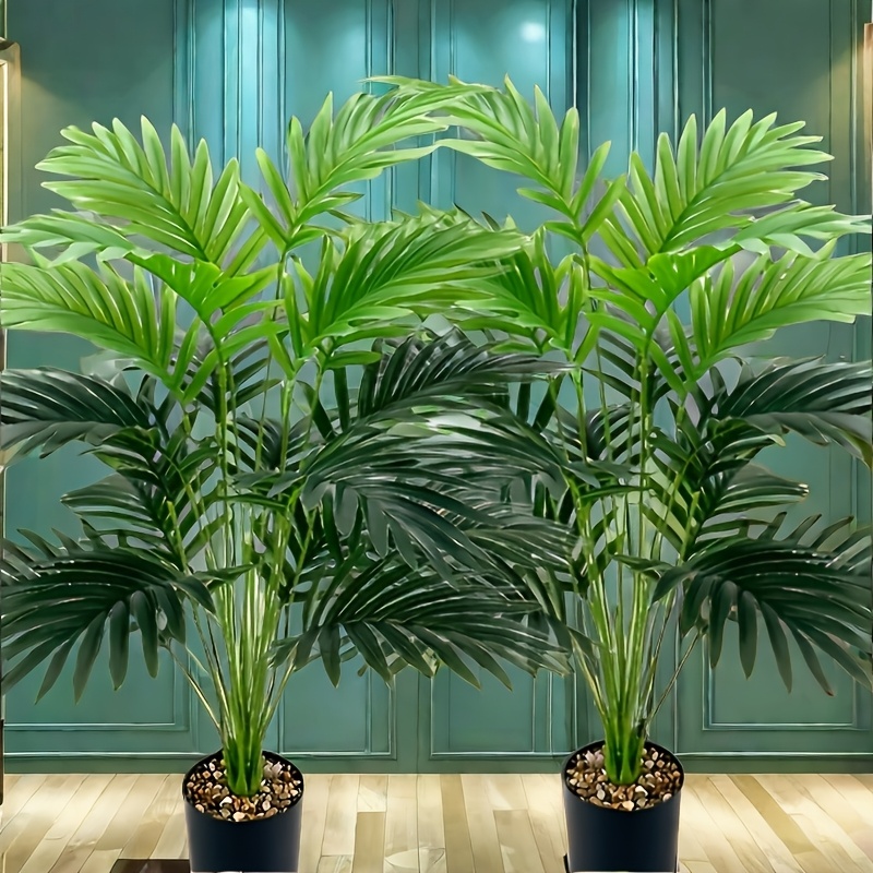 

2-pack Lifelike Artificial Palm Trees 25.59" - Real Touch Greenery For Decor, Ideal For Wedding, Christmas, Easter, Hanukkah, 's Day - Indoor/outdoor Use, No Container Included