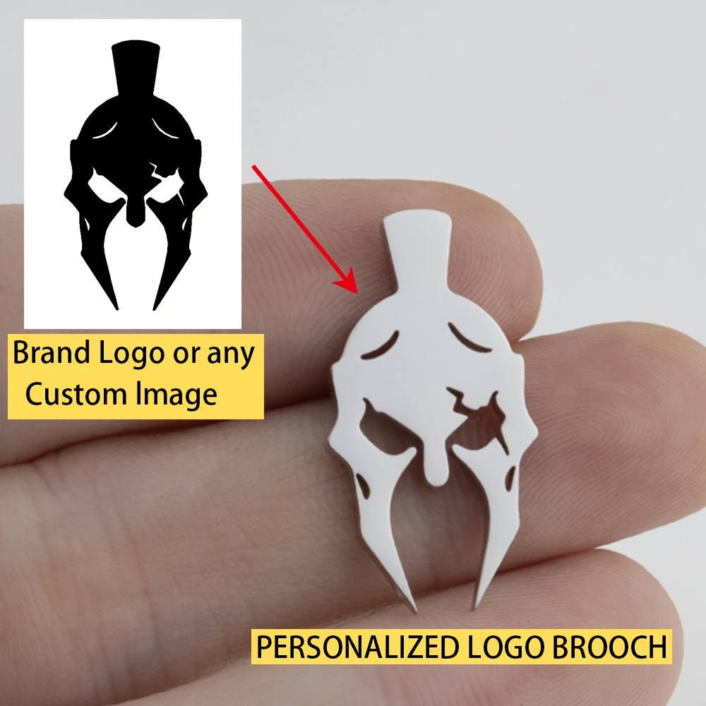 Image of Custom Personalized Logo Graffiti Hand-painted Stainless Steel Brooch, Exquisite And Stylish Commemorative Pin, Perfect Jewelry Gift For