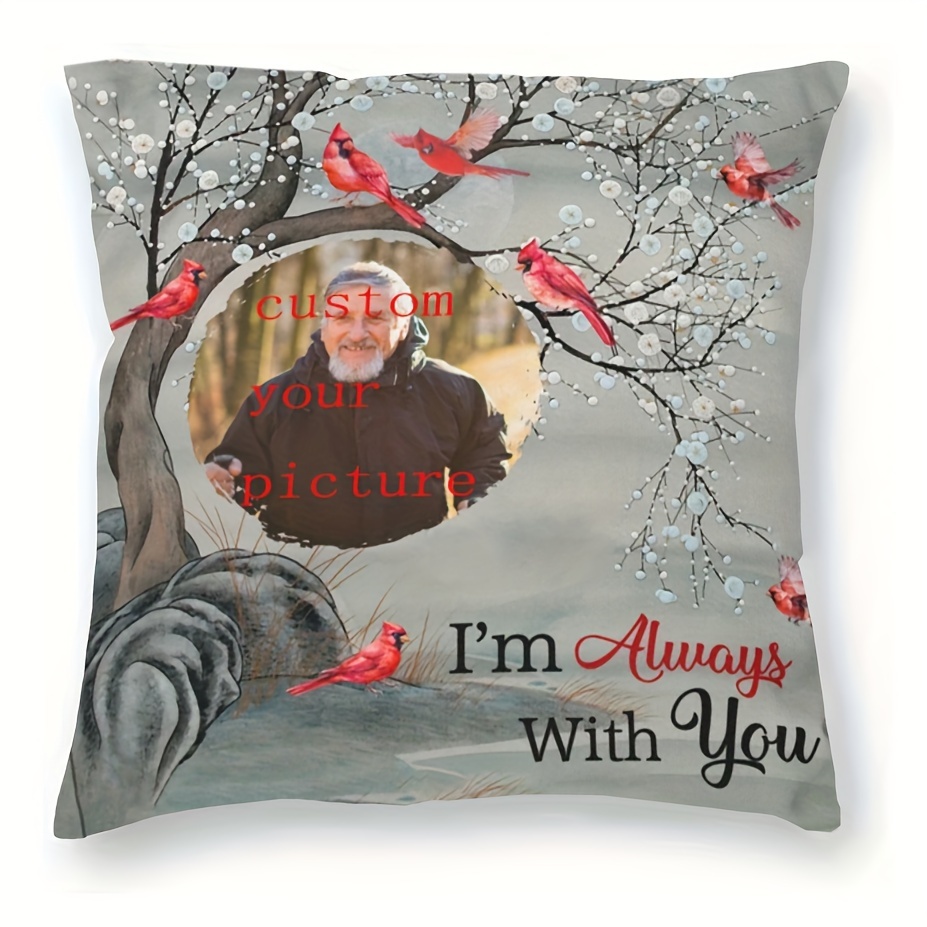 

(customized) Short Single Sided Printing 18x18 Inch I'm Pillow Sympathy Gifts For Loss Of Throw Pillows For Couch Funeral Remembrance Gifts Best Bereavement Gifts (no Pillow )