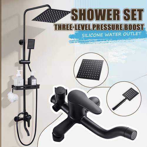 adjustable multifunctional shower 4pcs set high pressure spray gun faucet combination