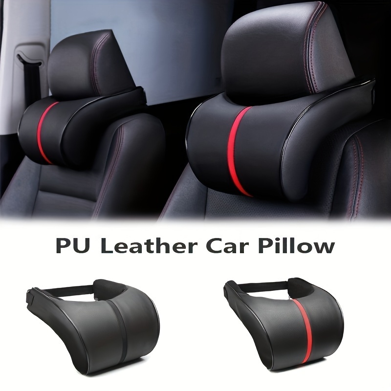 

Rebound Memory Foam Car Headrest Car Seat Backrest Pu Leather Material Car Universal Headrest