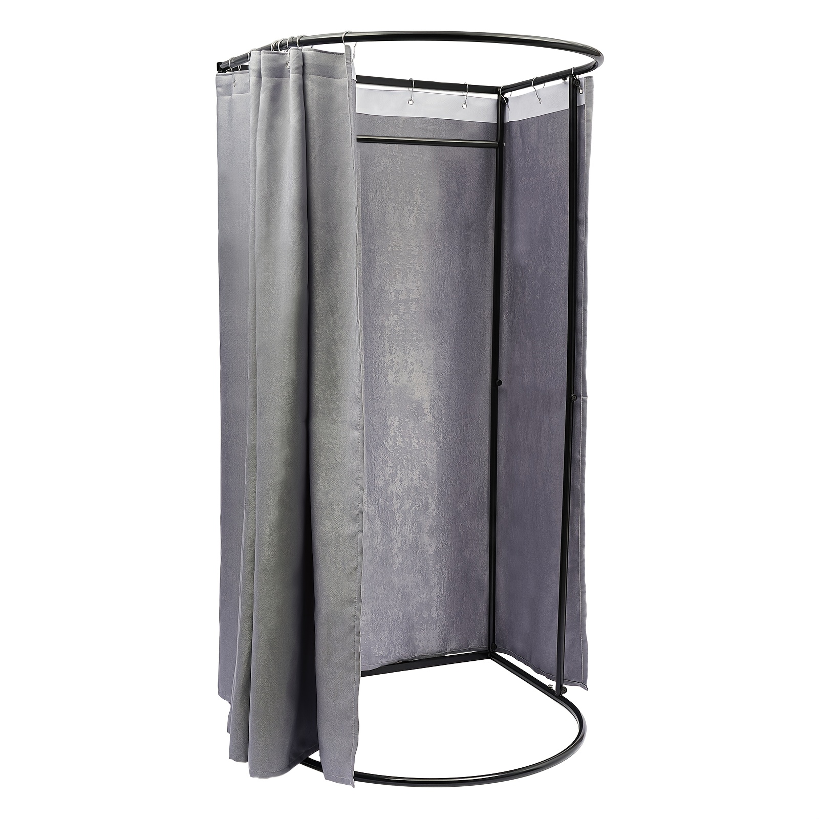Image of Freestanding 78. 7 X 39. 4 X 37. 4in (200 X 100 X 95cm), Portable Changing Room With Hanging Rod, Privacy Curtain For Mall Shops Boutiques Photo