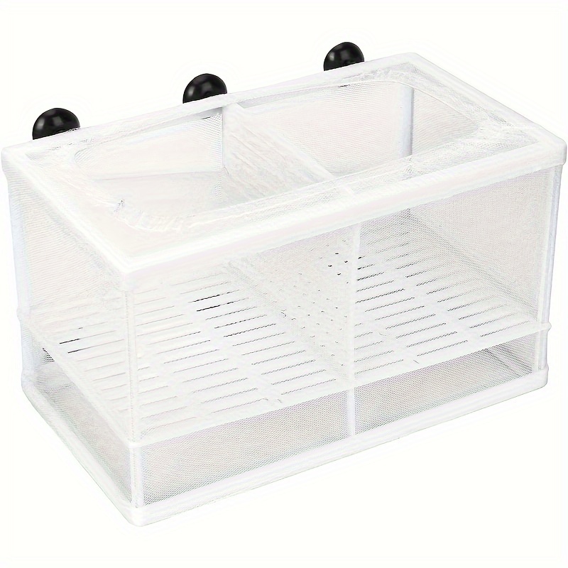 E-shop Aquarium Isolationsbox mit Netz - Transparenter Zuchtbehälter für Fischeltern/Kranke Fische | Tragbare, atmungsaktive Tankteiler