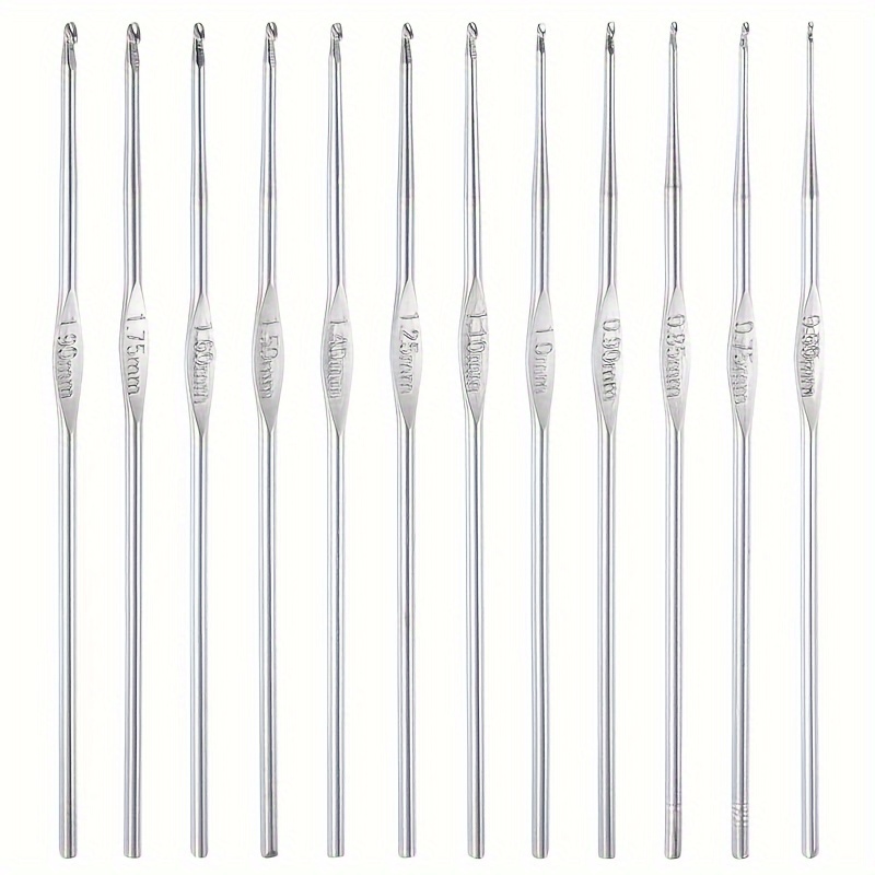 

Set Of 12 Stainless Steel Crochet Hooks