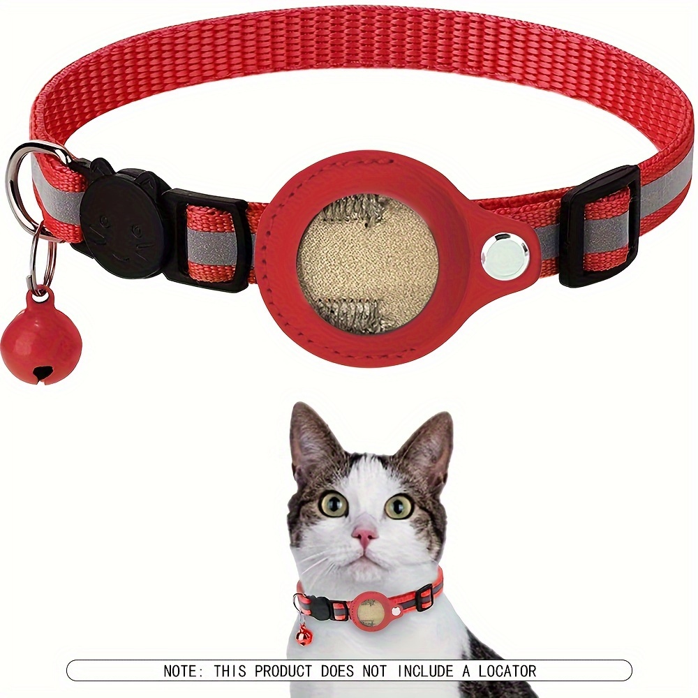 EXIEUSKJ Airtag - Collar para gatos con campana, collar para mascotas con  soporte impermeable para Airtag y hebilla de seguridad con etiquetas de