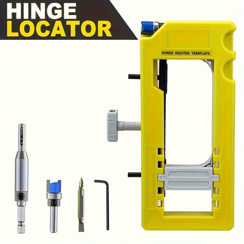 

Door Jig Router Template Kit - Plastic Mortiser For Square, 1/4" & 5/8" Hinges, 3" To 5" Length, Tool For Replacement