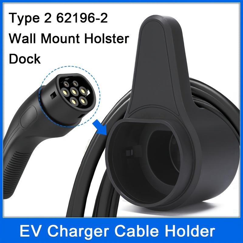 ev charger holder electric vehicle charging cable protection   charger cable holder connector socket with screws