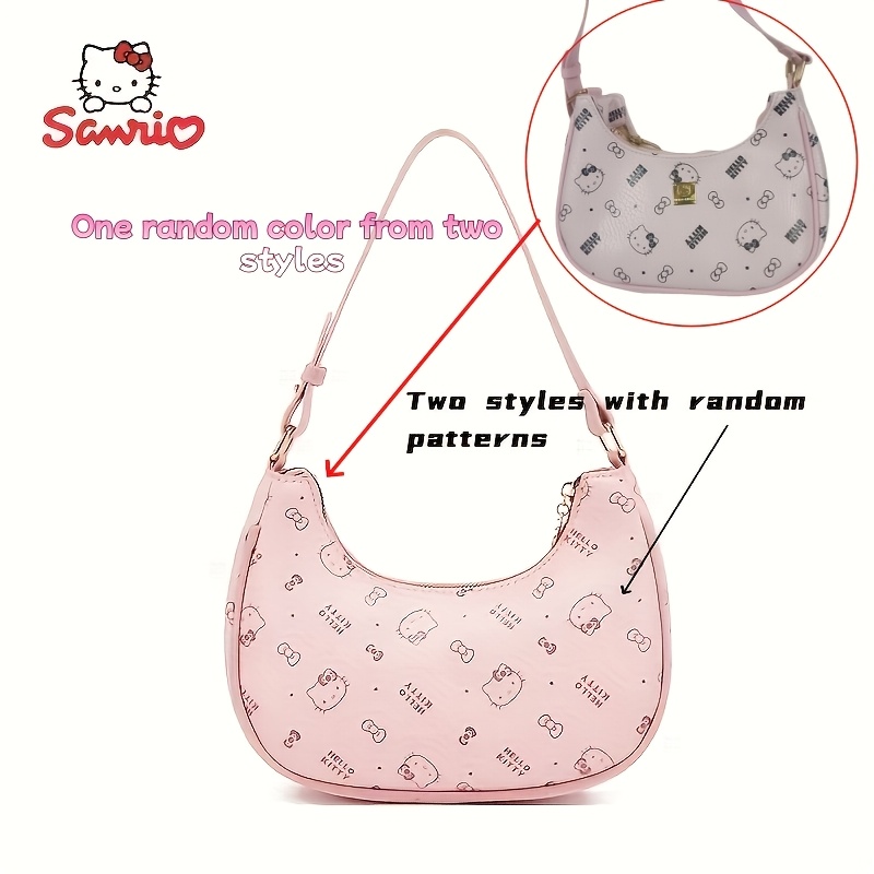 Image of Hello Kitty Large Capacity Crossbody Bag - Y2k Women's Shoulder Bag Handbag, Suitable For Daily Commuting, Shopping, Weddings, Festivals, And Color