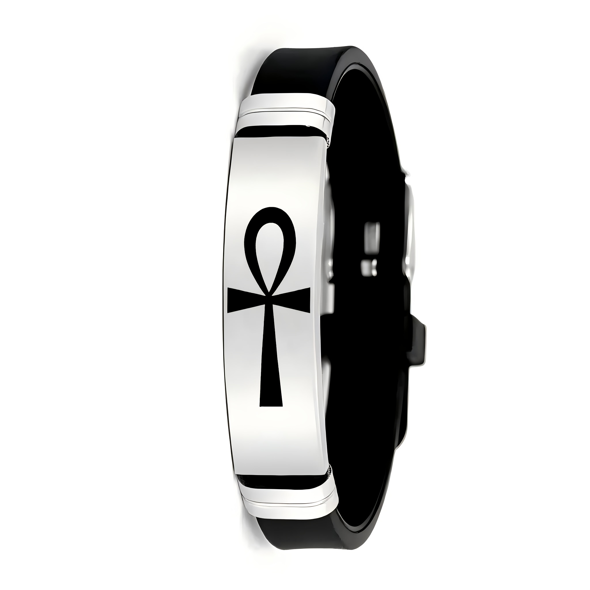 TEMU Aggiunte Design a Croce, Braccialetto in Silicone in Acciaio 202 202, della Vita, per Meditazione Spirituale, Regalo per e in Vacanze e
