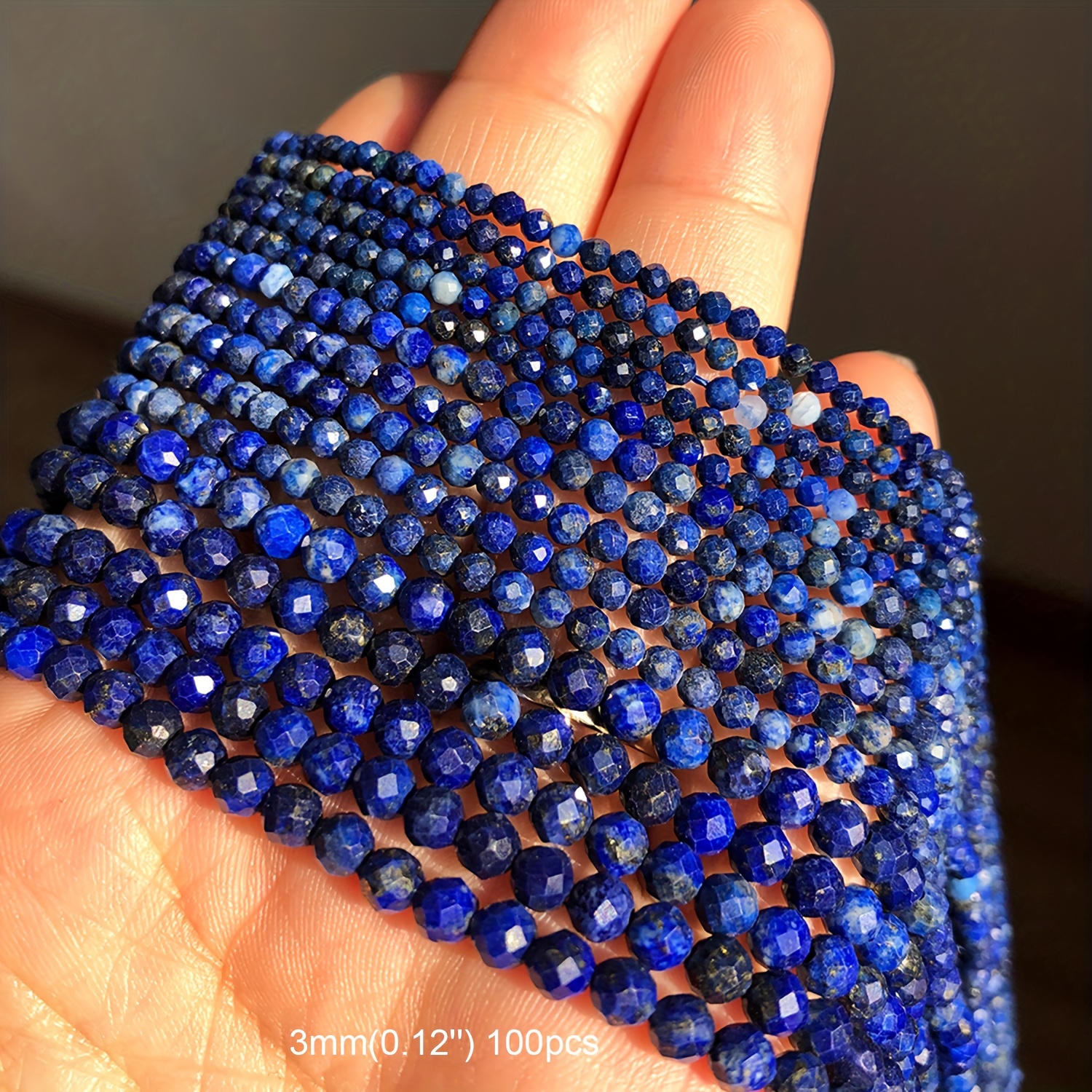 TEMU 2/3/4mm Natural Stone Small Round Spacer Loose Beads For Jewelry Making Unique Cool Necklace Bracelet Earring Additions