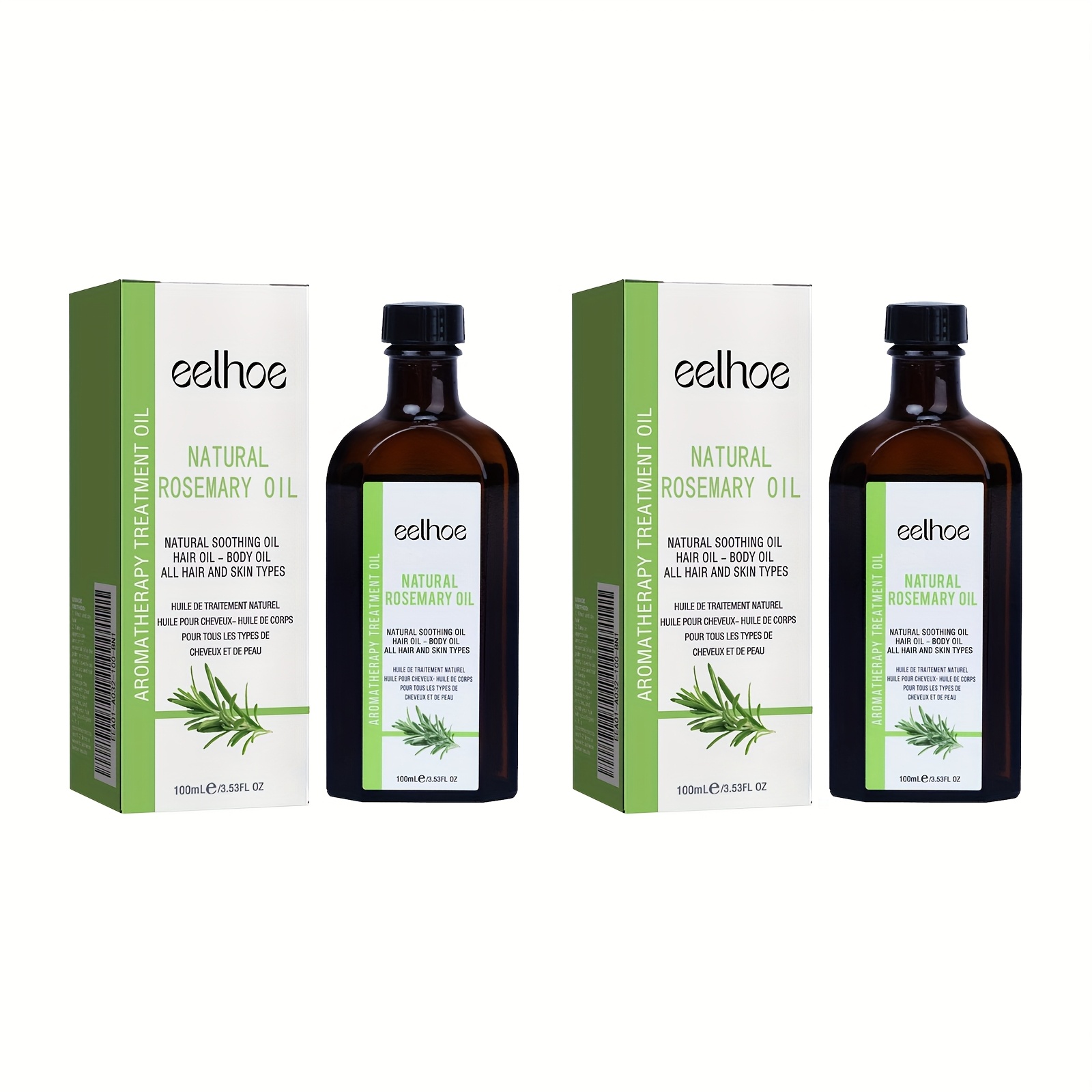 TEMU 2pcs--rosemary Hair Care Oil 200ml, Containing Glycerin, Vitamin E, Rosemary Oil, Hydrating Scalp And Hair Care Oil, Moisturizing Dry Damaged