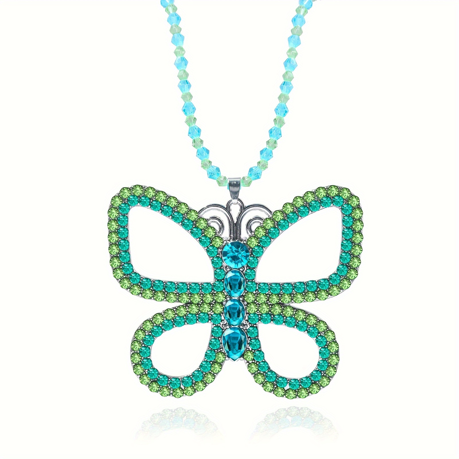 TEMU Collar con colgante de de mariposas, exquisito y moderno, accesorio de ropa para adolescentes, regalo de collar para todo tipo de ropa