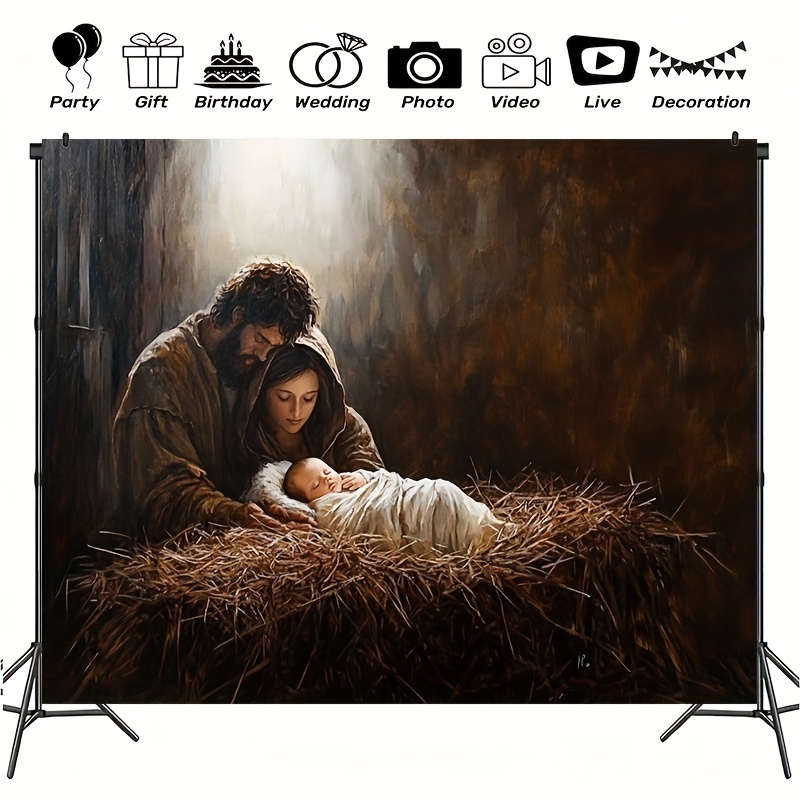 TEMU de Navidad para Jardín - Fotográfico - Tela Fotográfica de Gran Tamaño, Banderas para Fiestas en Interiores y Exteriores, con Festivos para