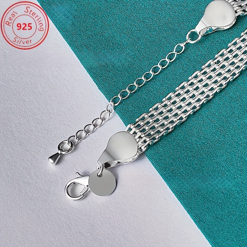 10mm S925 Sterling Silvery Braided Bracelet