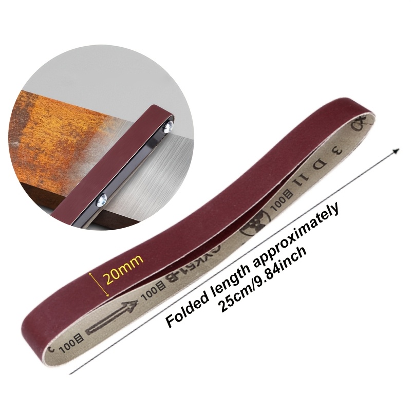 9pcs P100 Grit Sanding Belt for Pneumatic Belt Sander