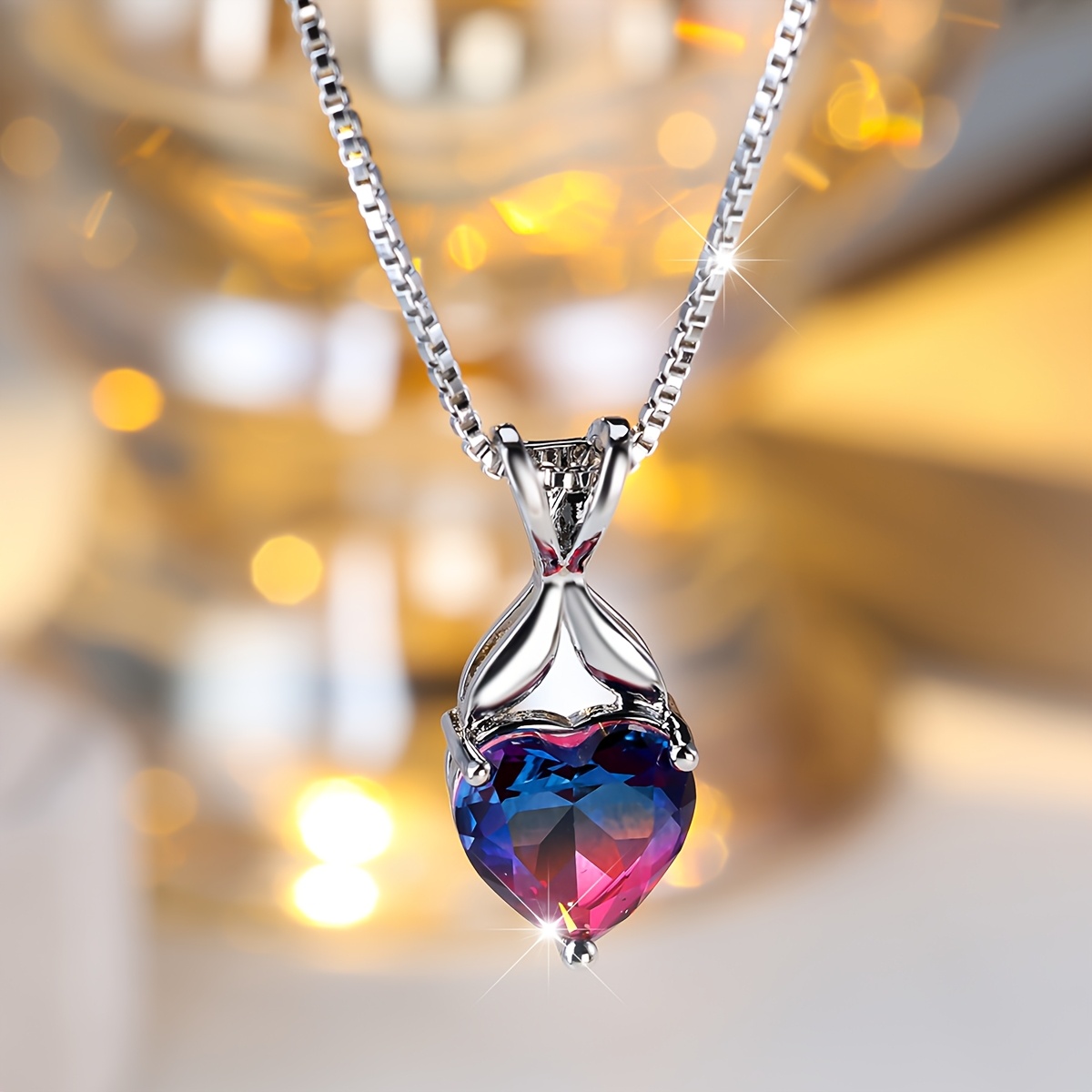 TEMU Un collier et en synthétique de cœur est parfait pour être porté aux mariages et aux fêtes