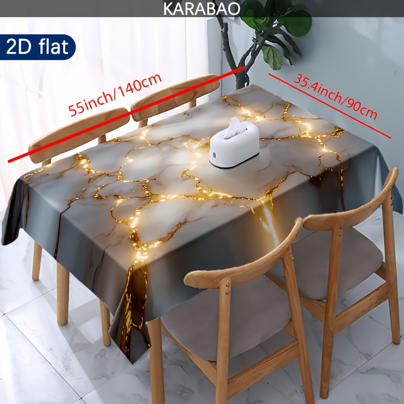 E-shop 2D Flach, ., Luxuriöse goldene Tischdecke - Funkelnd und strahlend, für festliche Zusammenkünfte im Innen- und Außenbereich, Picknicks, Camping,
