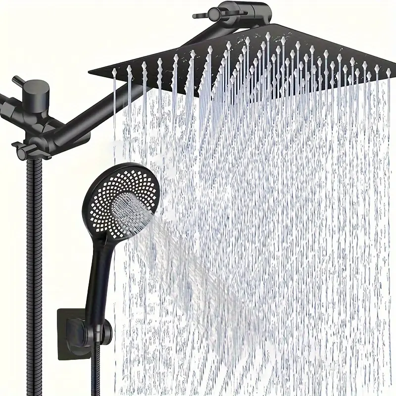 A Set High Pressure Rain Shower Head Kit Inch Stainless