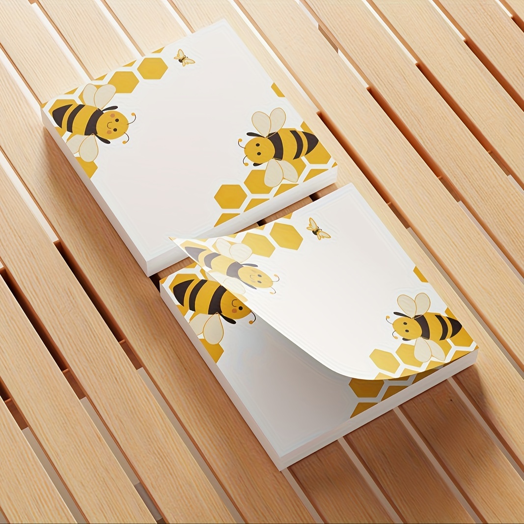 

1 Book Of Bee Notes 3x3 Inches 1 Book Of 50 Notes Adhesive Bee Notes For School Office Home Supplies Student Teacher Gifts Random Colors