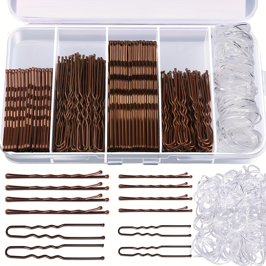 

Kit de Coiffure 300 Pièces: Barrettes en U & Élastiques - Barrettes Métalliques Durables et Filles, Parfaites Chignons & Coiffures Hautes, Cheveux & Épais