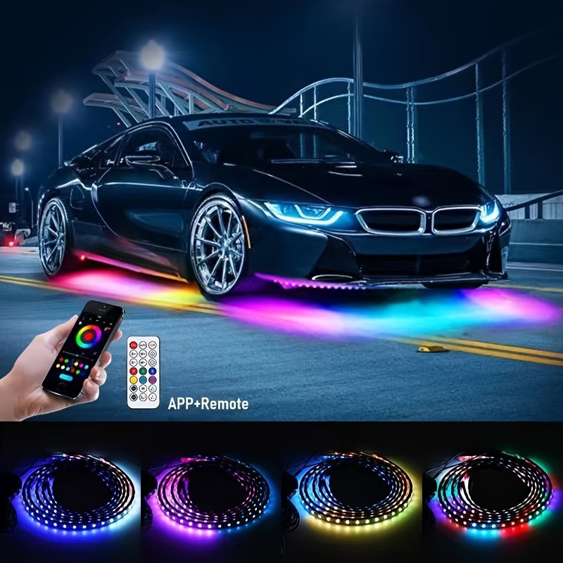 

4 P Cs R Gb Automotive Led Strip, Automotive Application, Wireless , Automotive T Strip, Led Kit, R Gb Christmas Decorations