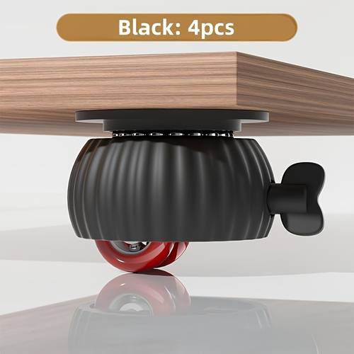 4pcs piece set combination with lockable rotating casters self furniture wheels 360 silent rotation mirror metal load bearing wheels no drilling required to the mobility of the sofa cabinet convenient for moving